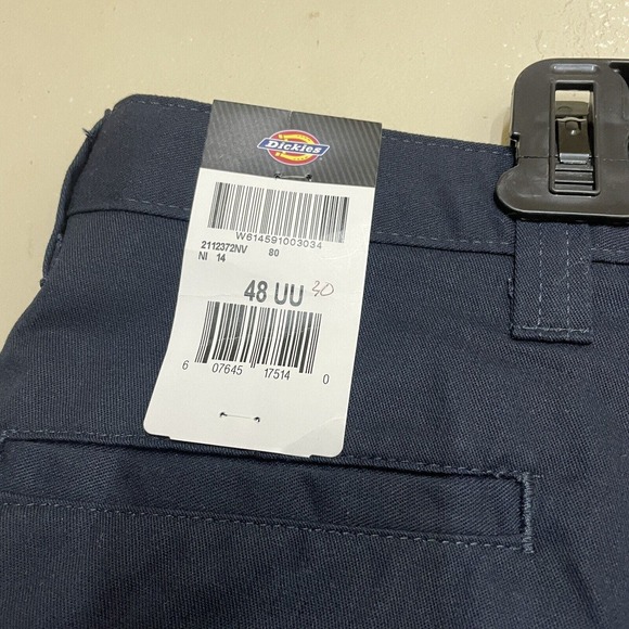 DICKIES Mens Sz 48 UU Waist Back Hip Pocket Navy Blue Work Pants NWT - Picture 6 of 6